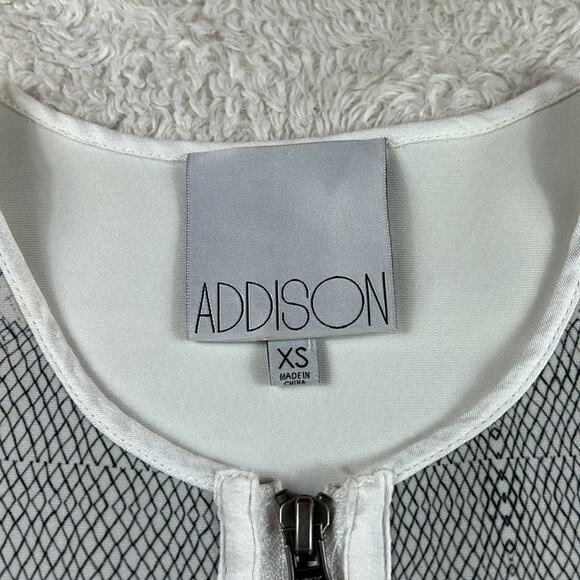 Addison sleeveless patterned zip front a line dress, size xs - Picture 7 of 11